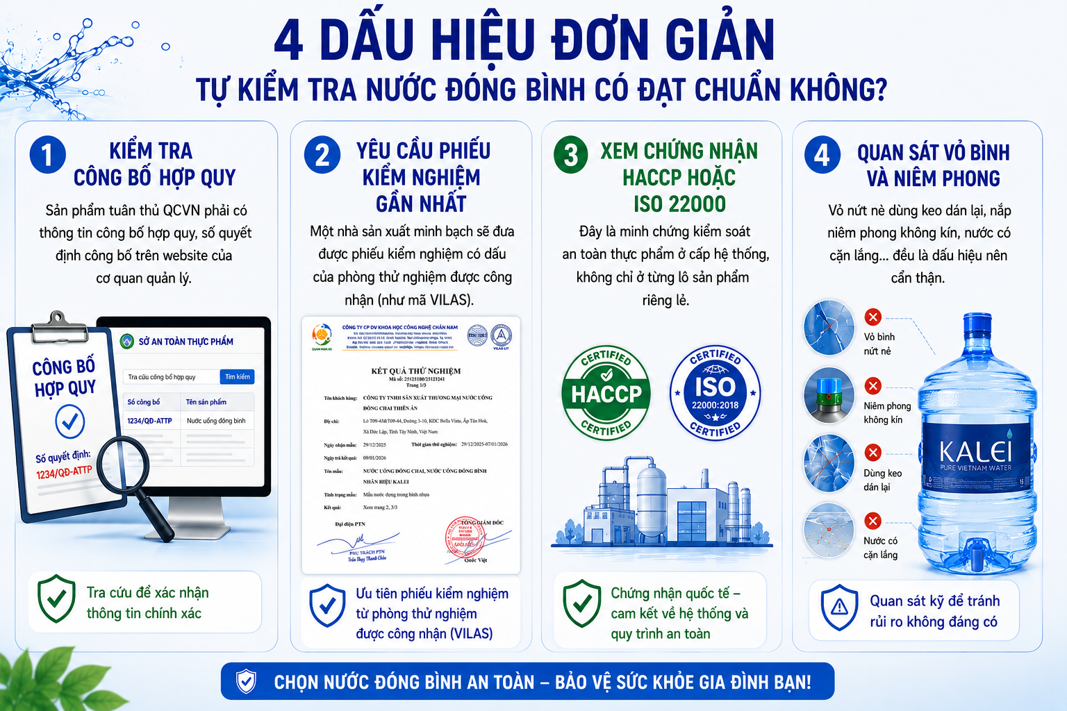 4 dấu hiệu đơn giản nhận biết nước bình tại nhà