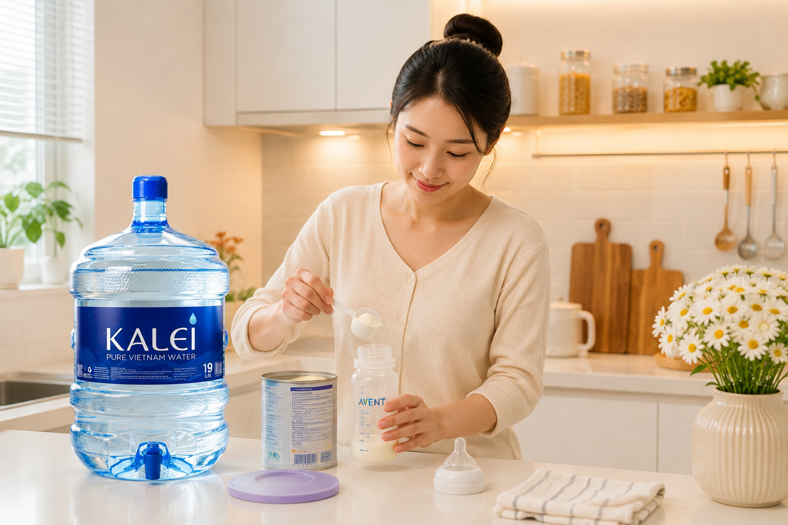Nước tinh khiết pha sữa cho bé — hướng dẫn đúng cách và an toàn